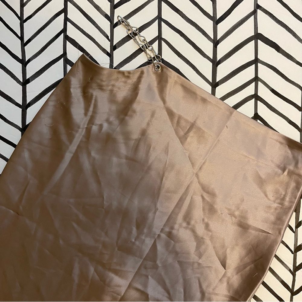 Lioness Silk Maxi Skirt with Side Chain Size S